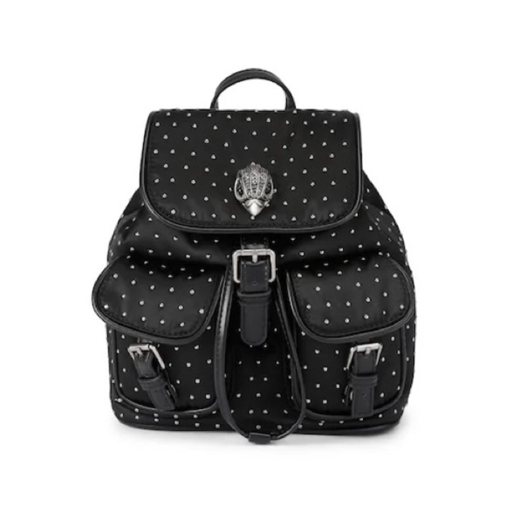 Kurt Geiger London Small Hoxton Backpack Black with Studs and Eagle Head NWT